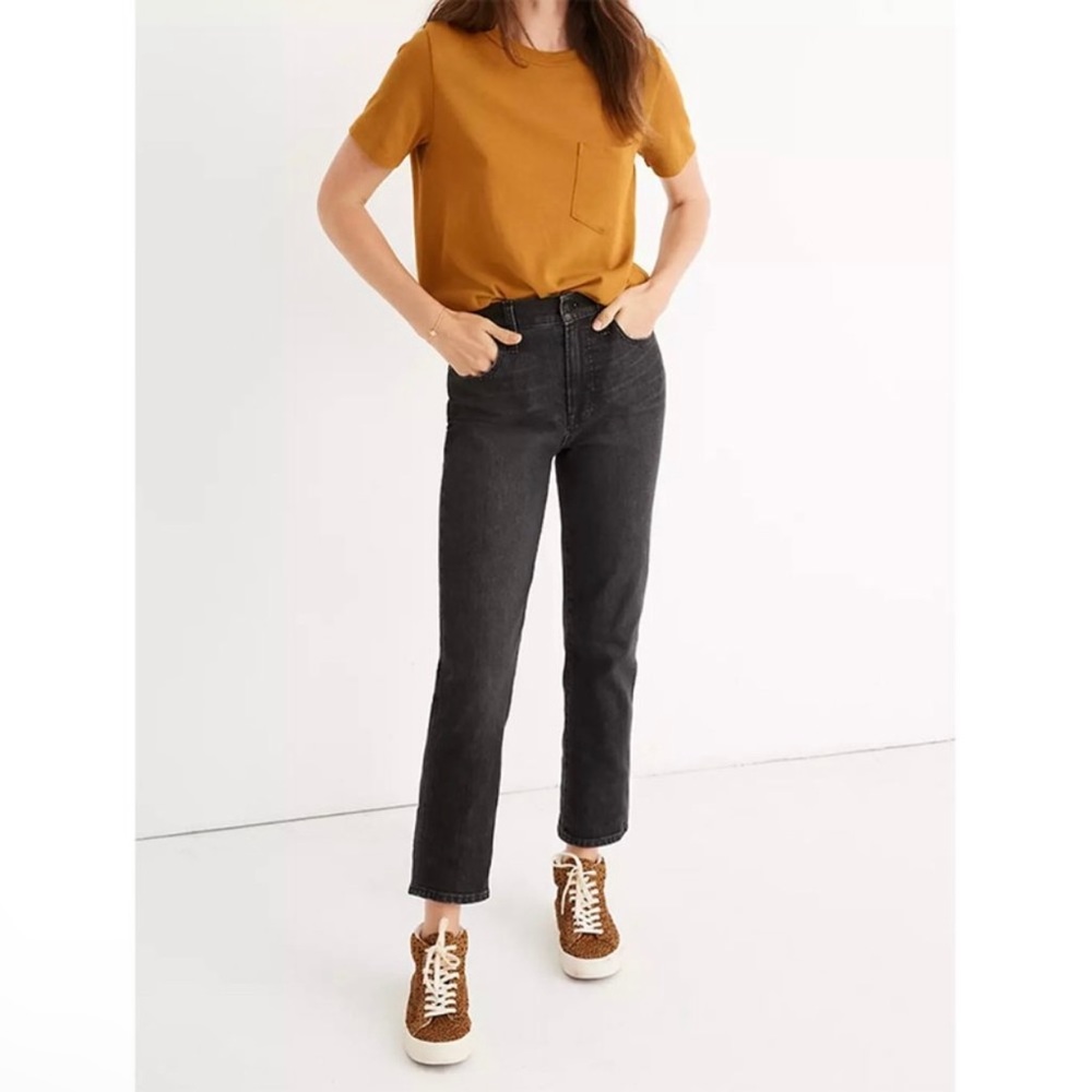 Madewell The Perfect Vintage Crop Jean Faded Black Size 30